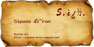 Siposs Áron névjegykártya