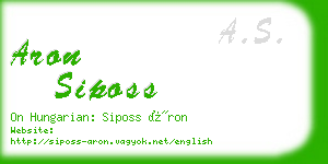 aron siposs business card